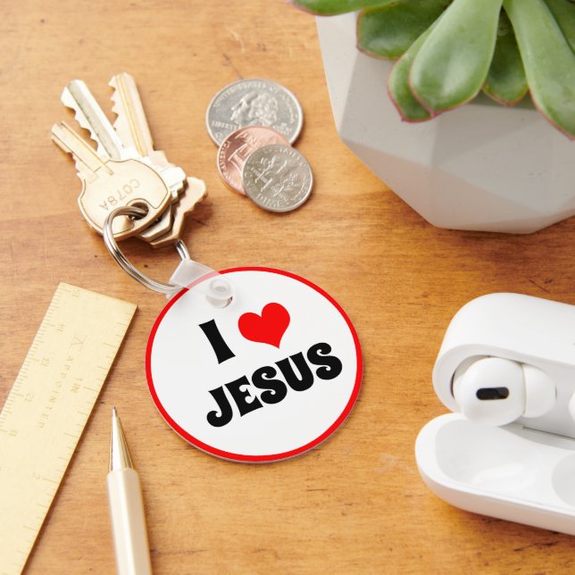 I love Jesus & Christus Heart / Keychain (Desk)