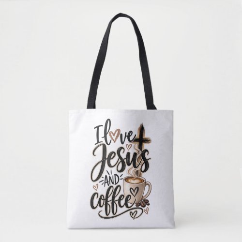 I love Jesus & coffee Tote Bag
