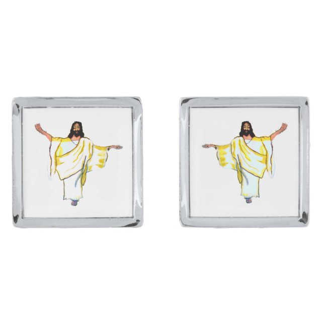I LOVE JESUS Cufflinks (Front)