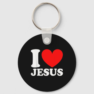 I Love Jesus Cute Religious Christian Religious Keychain