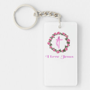 I love Jesus gifts Keychain