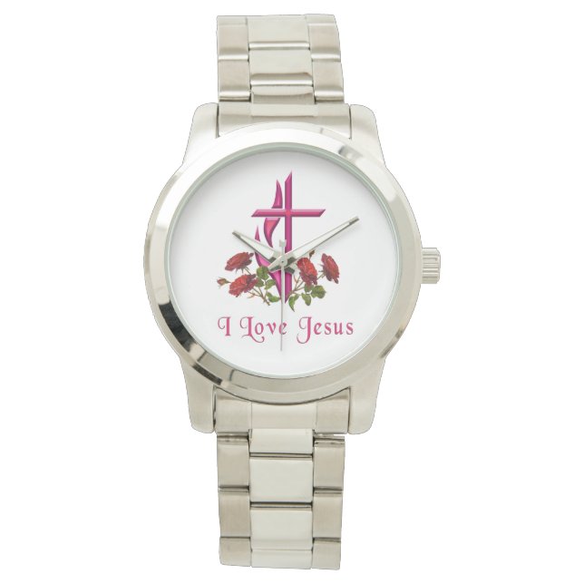 I love Jesus gifts Watch (Front)