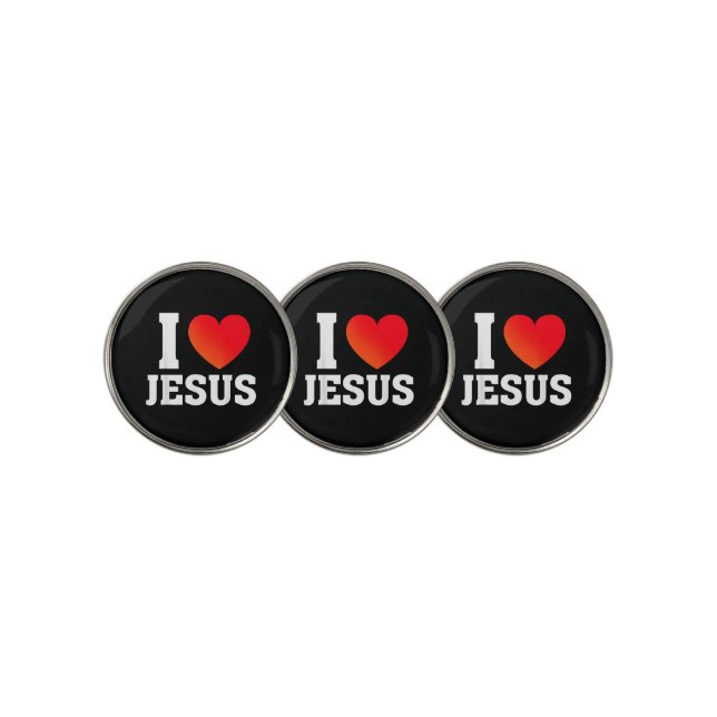 I Love Jesus Golf Ball Marker (3 Up)