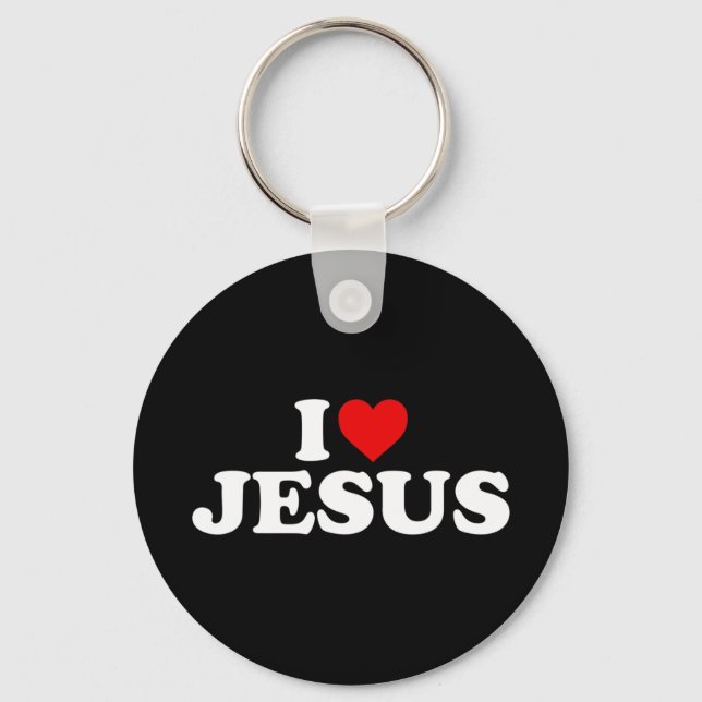 I Love Jesus - Heart T-ShirtFeatures a red heart.  Keychain (Front)