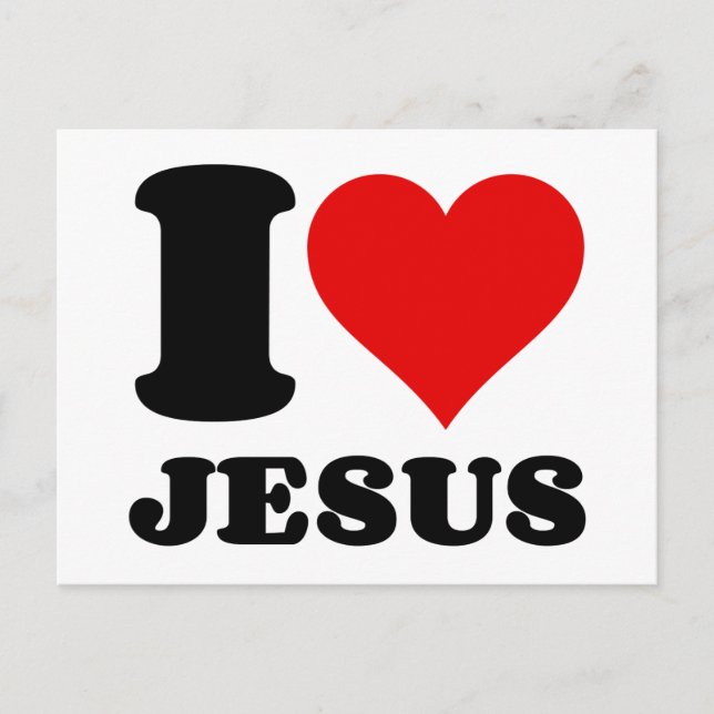 i love jesus holiday postcard (Front)