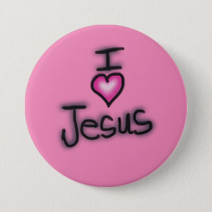 I Love Jesus I Heart Jesus  Button