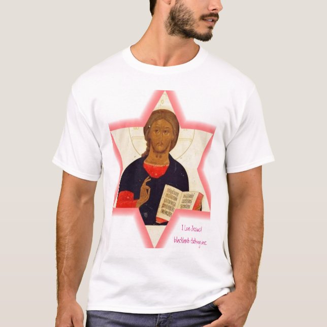 I love jesus, I Love Jesus!blacklamb clothing inc. T-Shirt (Front)