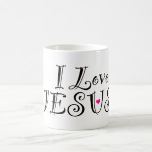 I Love Jesus Inspirational Quote  Coffee Mug