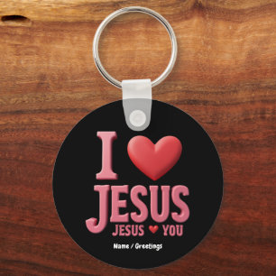 I Love Jesus, Jesus Loves You A Christian Faith Keychain