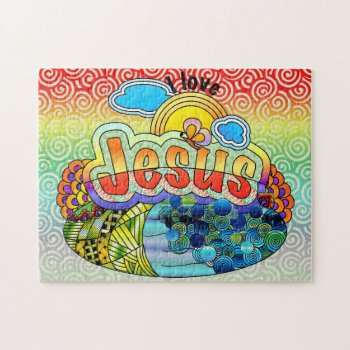 I Love Jesus Jigsaw Puzzle by iambandc_art at Zazzle