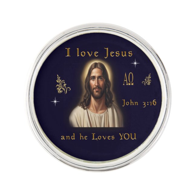 I love Jesus Lapel Pin (Front)