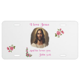 I love Jesus License Plate