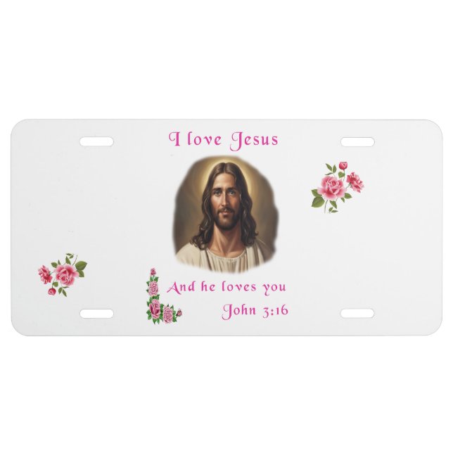 I love Jesus License Plate (Front)