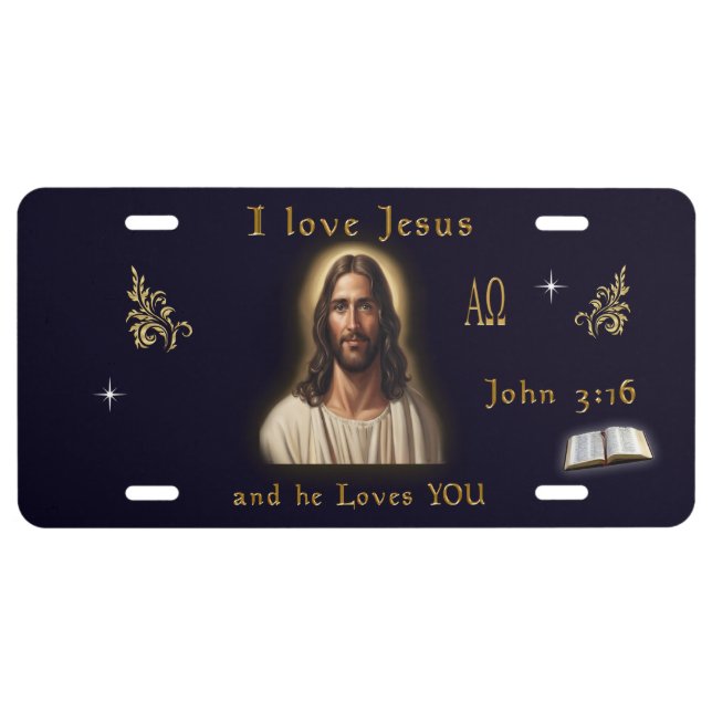 I love Jesus License Plate (Front)