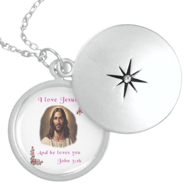 I love Jesus Locket Necklace (Front)