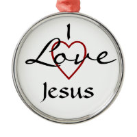 I love Jesus Ornament