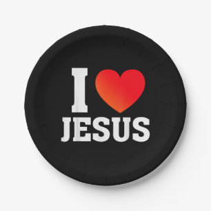 I Love Jesus Paper Plates