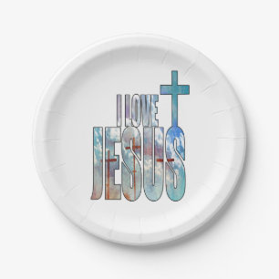 I Love Jesus Paper Plates