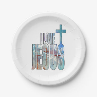 I Love Jesus Paper Plates