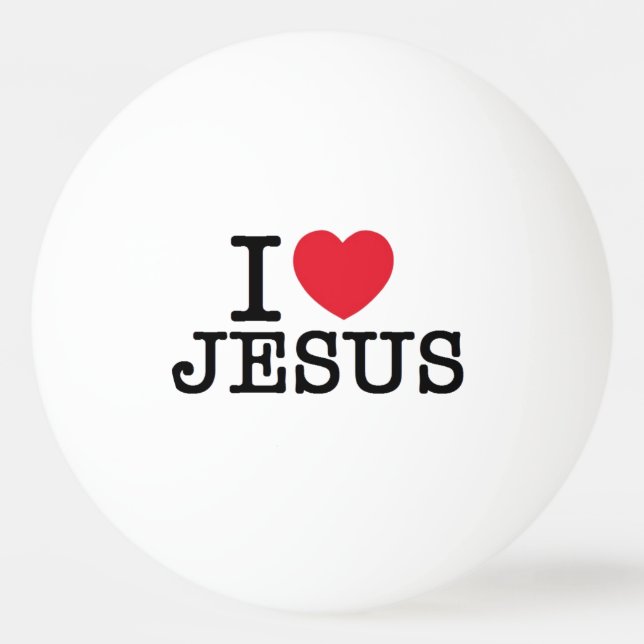 I love Jesus Ping-Pong Ball (Front)
