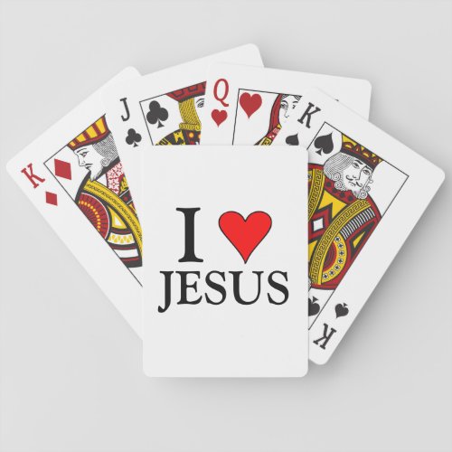 I love Jesus Poker Cards