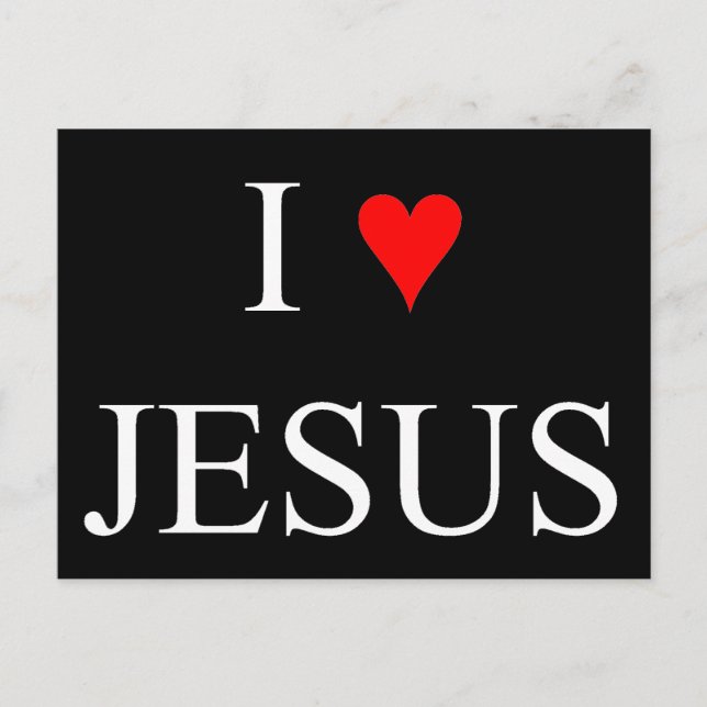 I Love Jesus Postcard (Front)
