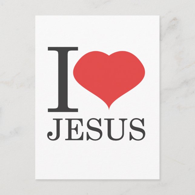 I love JESUS Postcard (Front)