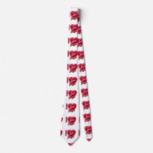 I Love Jesus Red Heart Neck Tie