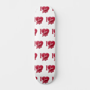 I Love Jesus Red Heart Skateboard