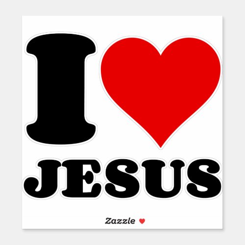 I LOVE JESUS STICKER