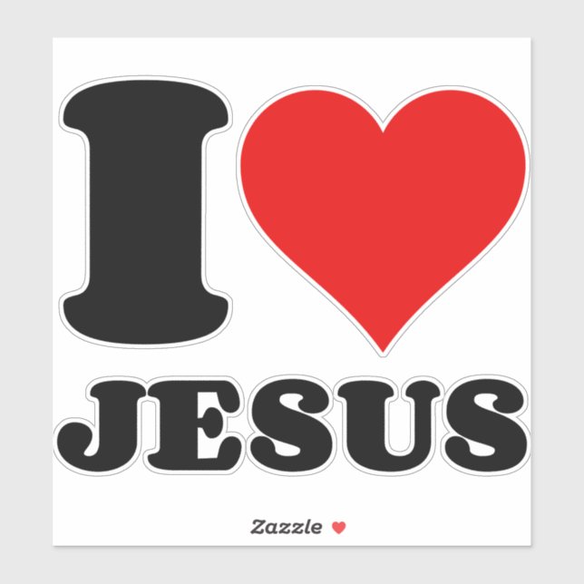 I LOVE JESUS STICKER (Sheet)