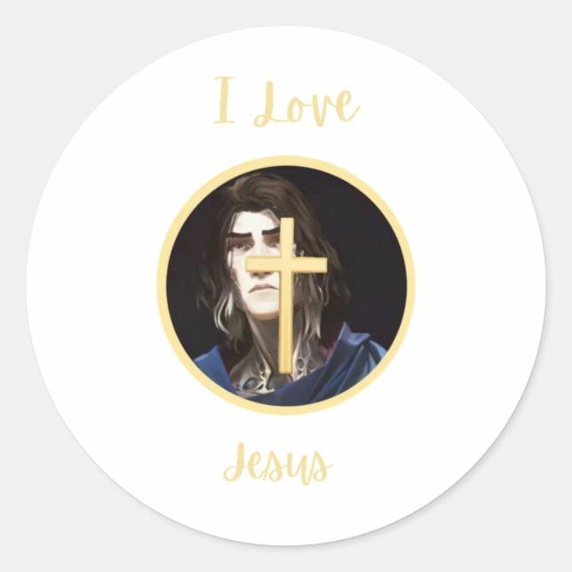 I Love Jesus Sticker (Front)