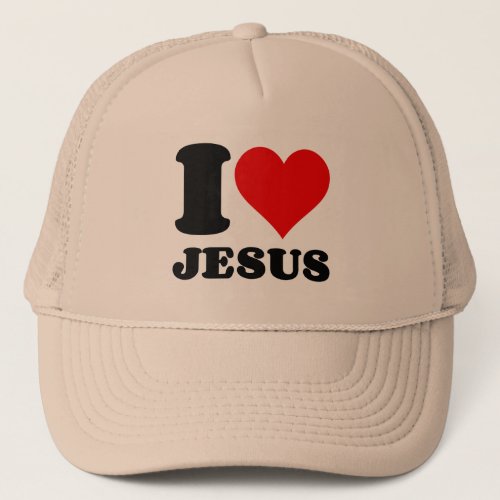 i love jesus trucker hat
