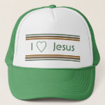 I Love Jesus Trucker Hat at Zazzle