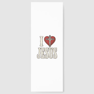 I Love Jesus Vintage Engraving Faith Shirt Design_ Bookmarks