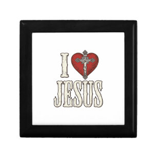 I Love Jesus Vintage Engraving Faith Shirt Design_ Gift Box