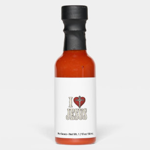 I Love Jesus Vintage Engraving Faith Shirt Design_ Hot Sauces