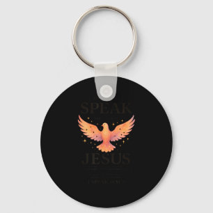 I Love Jesus Waffle Heart Christian Breakfast Keychain
