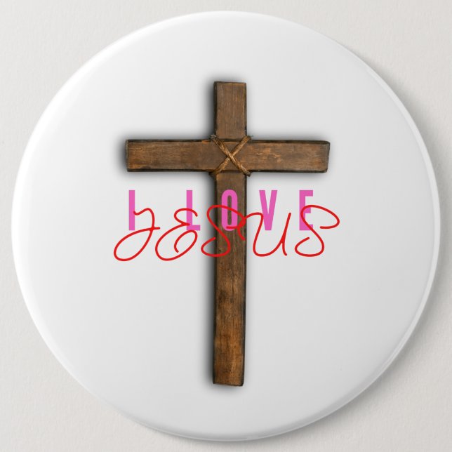I Love Jesus Women’s Button (Front)