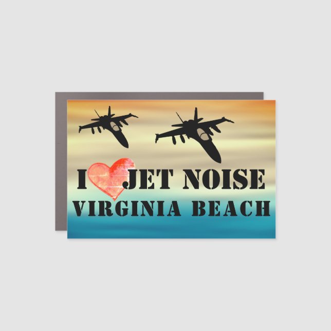 I Love Jet Noise Virginia Beach Car Magnet (Front)
