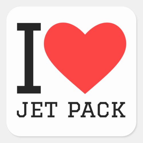 I love jet pack square sticker
