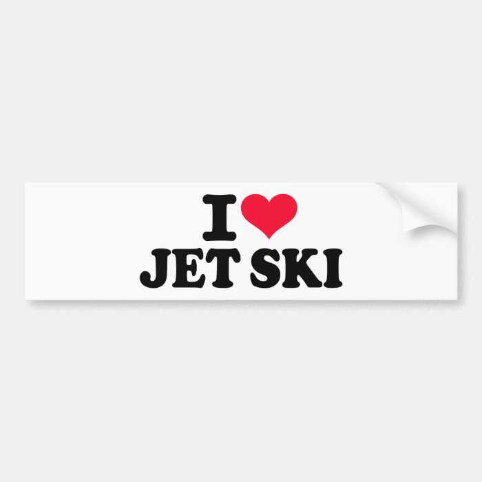 I love Jet ski Bumper Stickers