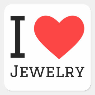 I love jewelry square sticker