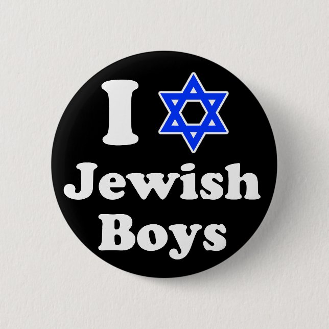 I Love Jewish Boys Button (Front)