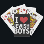 I Love Jewish Boys I Heart Jewish Boys Hanukkah Poker Cards<br><div class="desc">I Love Jewish Boys I Heart Jewish Boys Hanukkah</div>