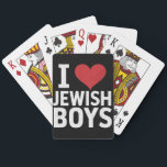 I Love Jewish Boys I Heart Jewish Boys Hanukkah Poker Cards<br><div class="desc">I Love Jewish Boys I Heart Jewish Boys Hanukkah</div>