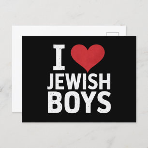 I Love Jewish Boys I Heart Jewish Boys Hanukkah Postcard