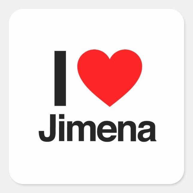 i love jimena square sticker (Front)