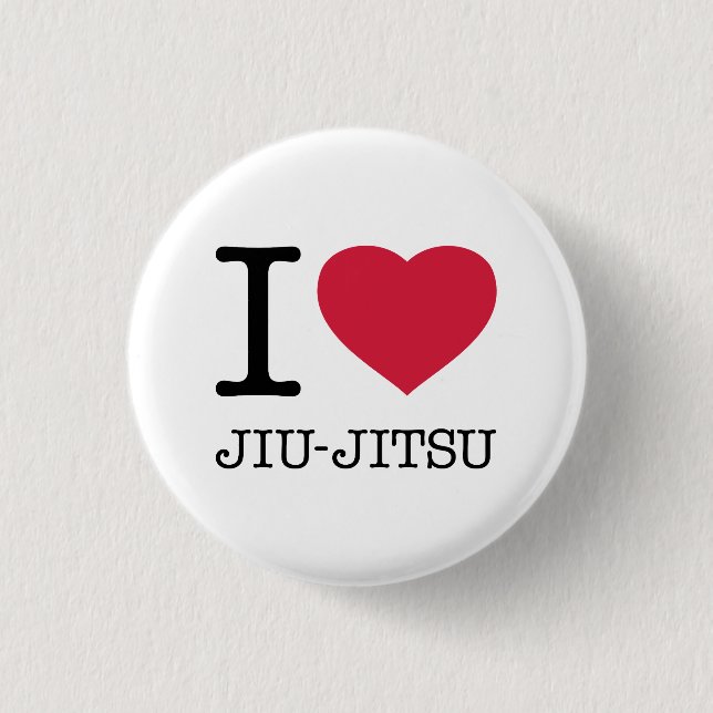 I LOVE JIU JITSU BUTTON (Front)