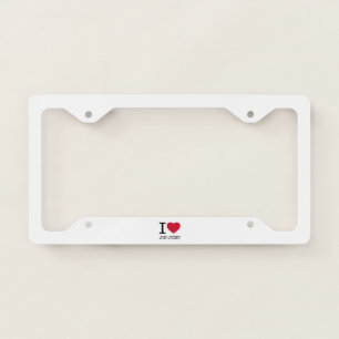 I LOVE JIU JITSU LICENSE PLATE FRAME